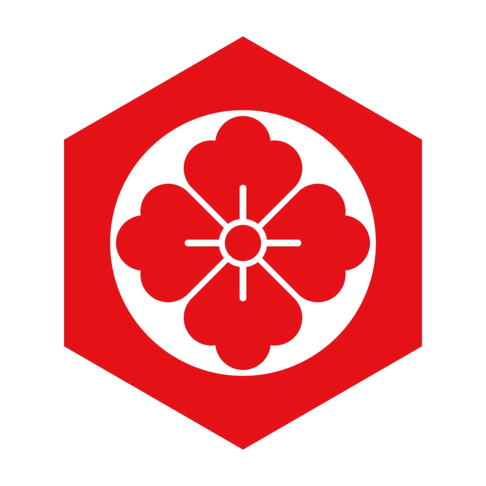 鉄砲亀甲に花角紋 8