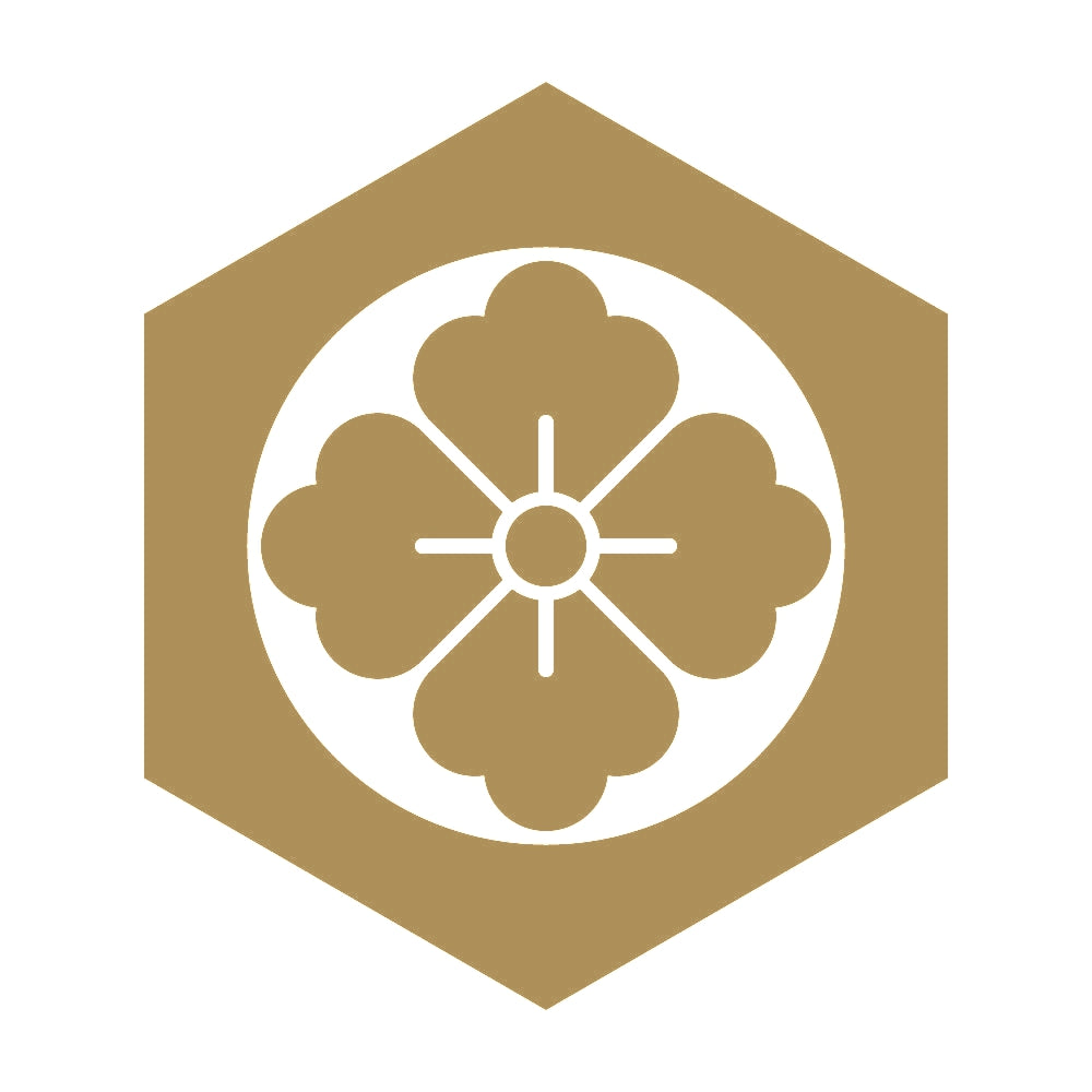 鉄砲亀甲に花角紋 9
