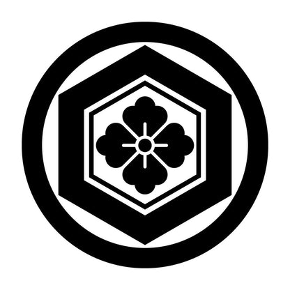 丸に亀甲花角紋