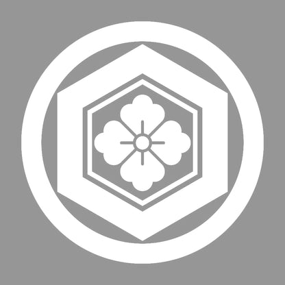 丸に亀甲花角紋 7