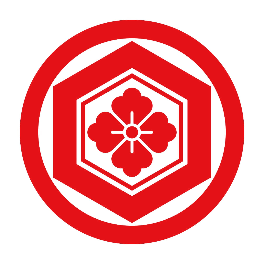 丸に亀甲花角紋 8