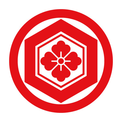 丸に亀甲花角紋 8