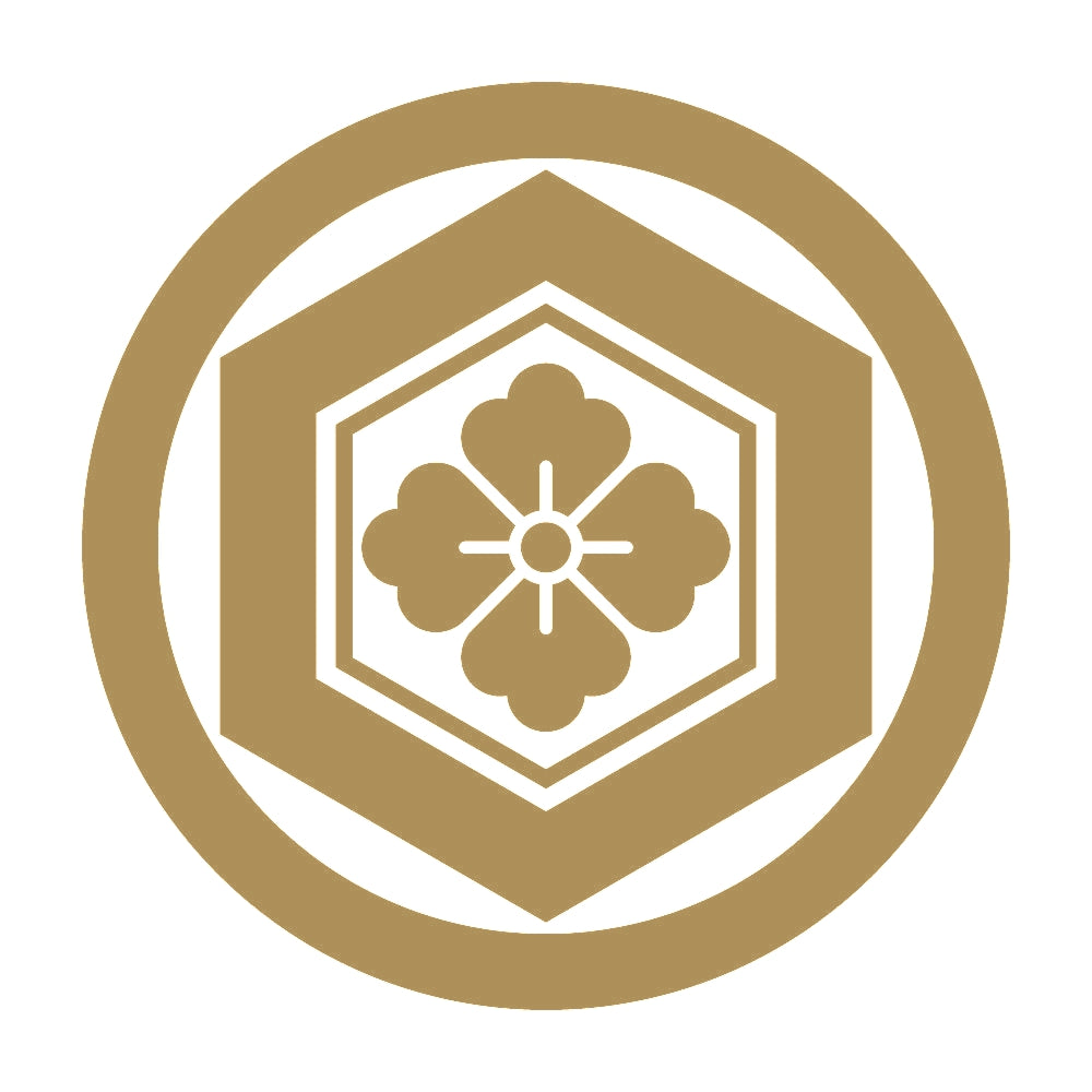 丸に亀甲花角紋 9