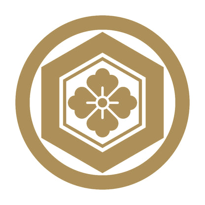 丸に亀甲花角紋 9