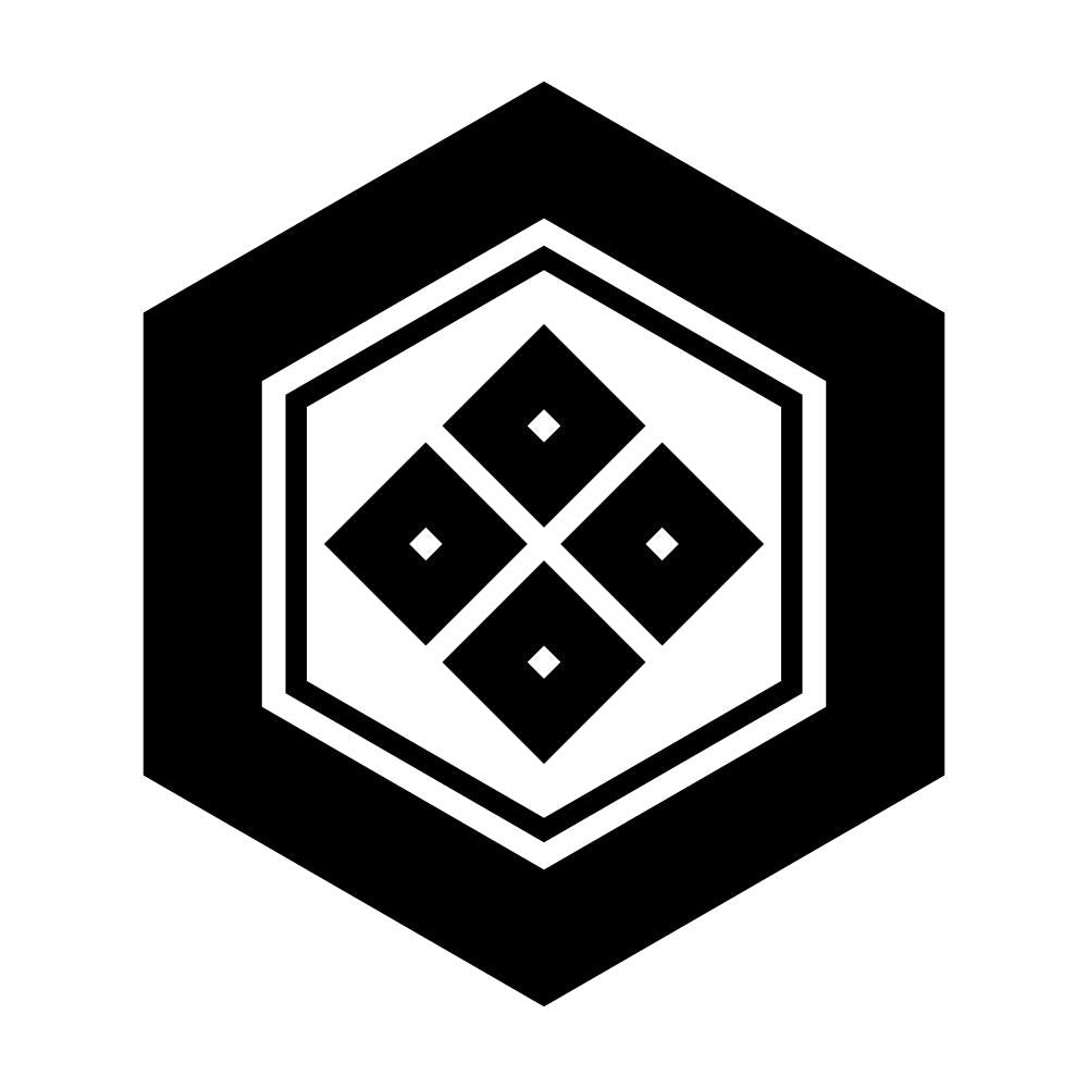 亀甲に四つ目紋