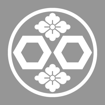 糸輪に二つ亀甲に花角紋 7