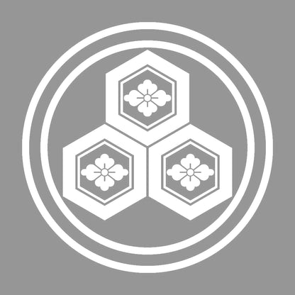 二重輪に三つ盛り亀甲花菱紋 7