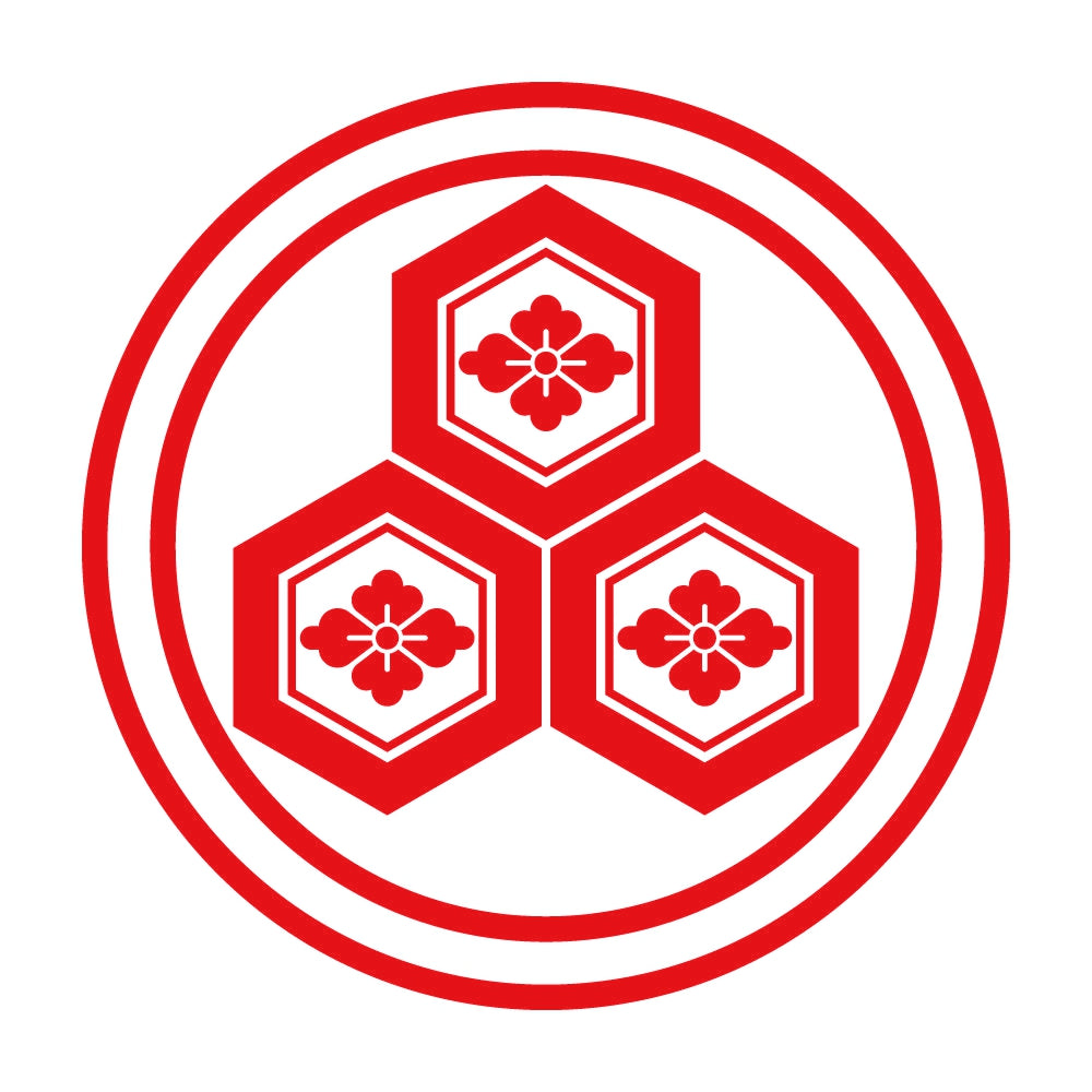 二重輪に三つ盛り亀甲花菱紋 8