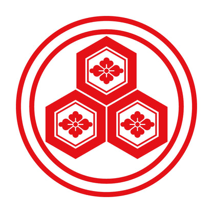 二重輪に三つ盛り亀甲花菱紋 8