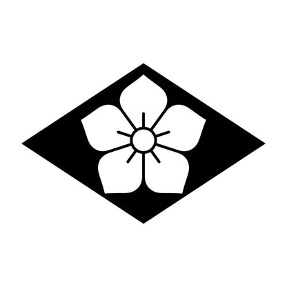 菱持ち地抜き桔梗紋