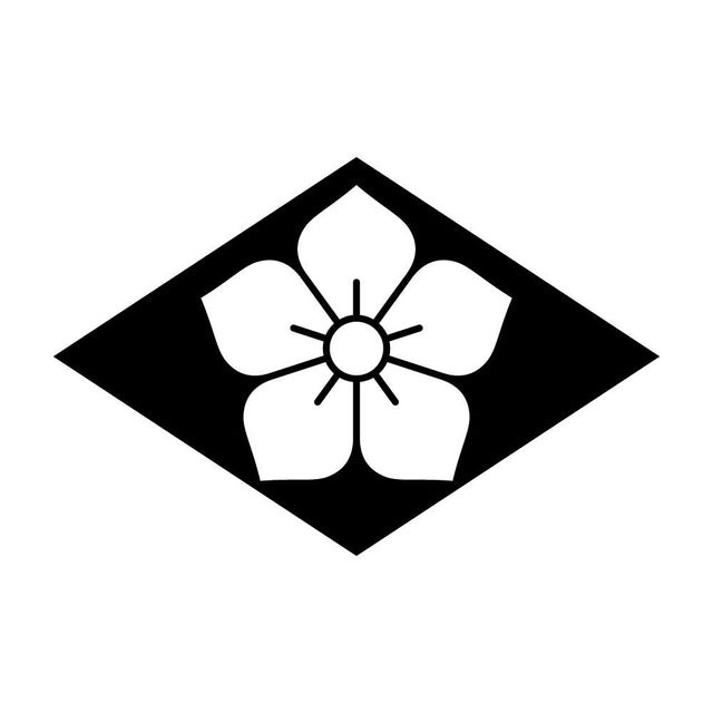 菱持ち地抜き桔梗紋