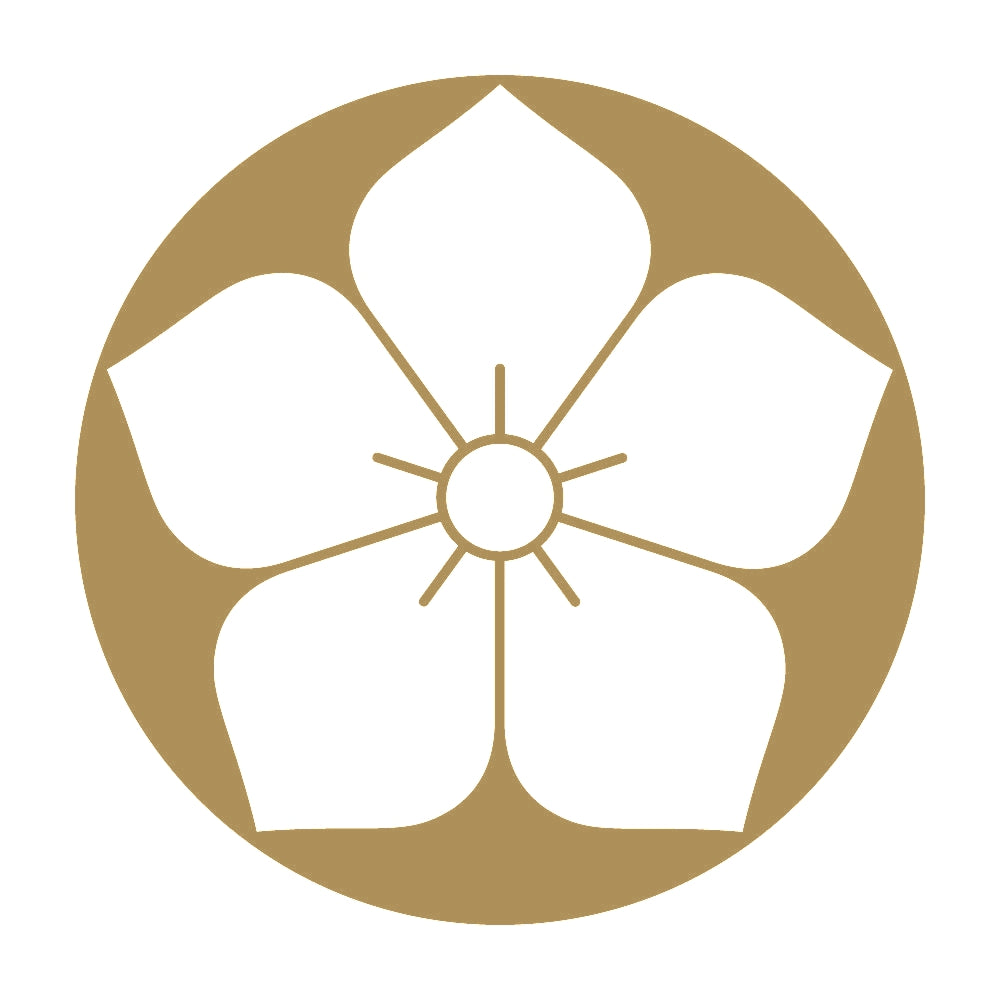 石持ち地抜き桔梗紋 9