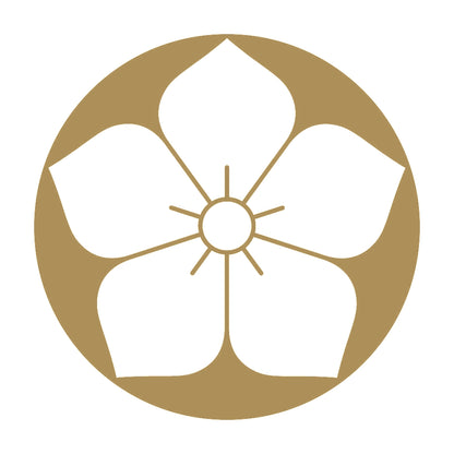 石持ち地抜き桔梗紋 9