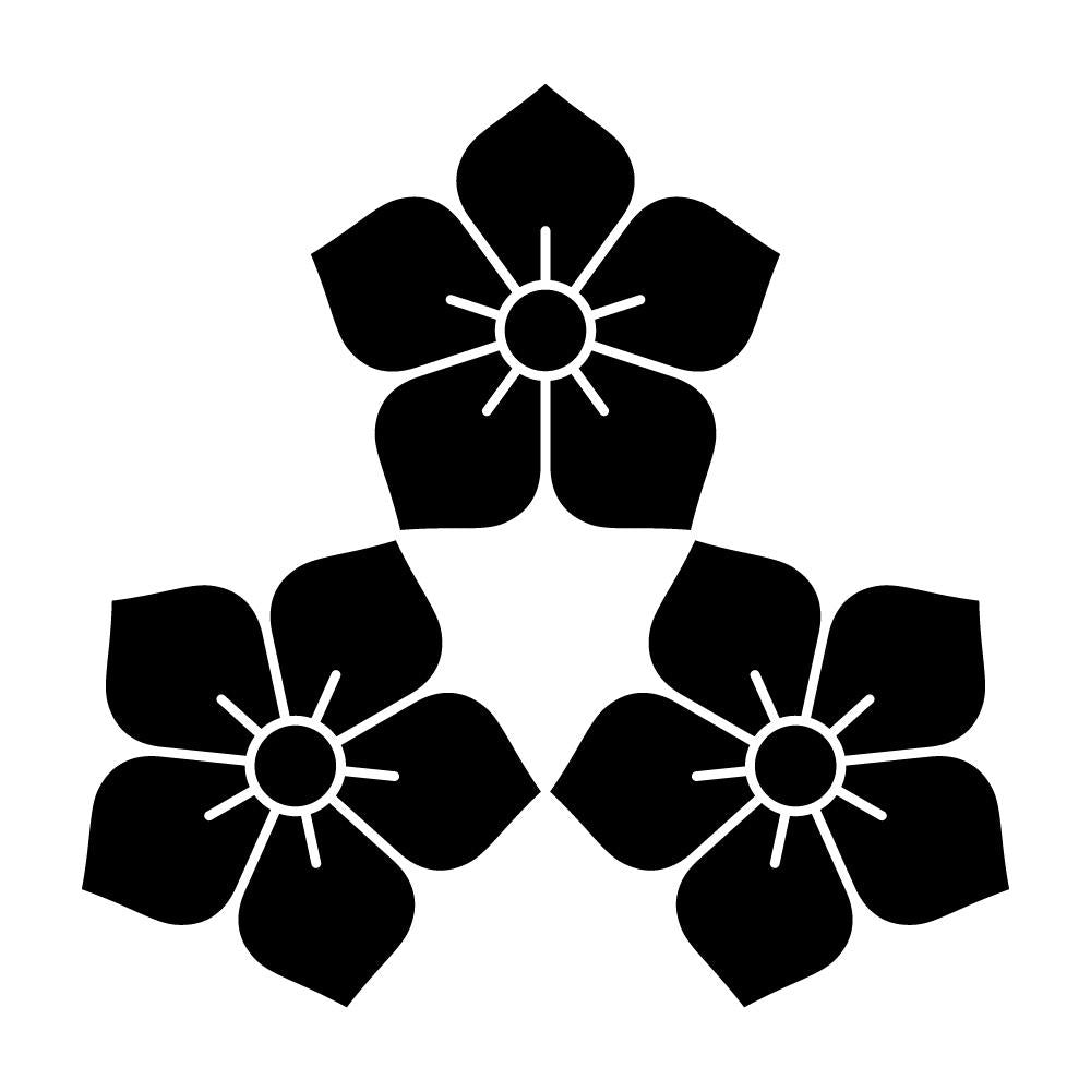 尻合せ三つ桔梗紋