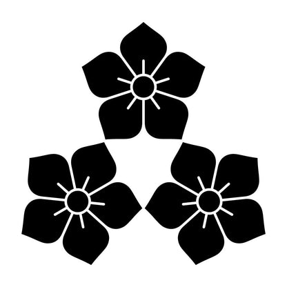 尻合せ三つ桔梗紋