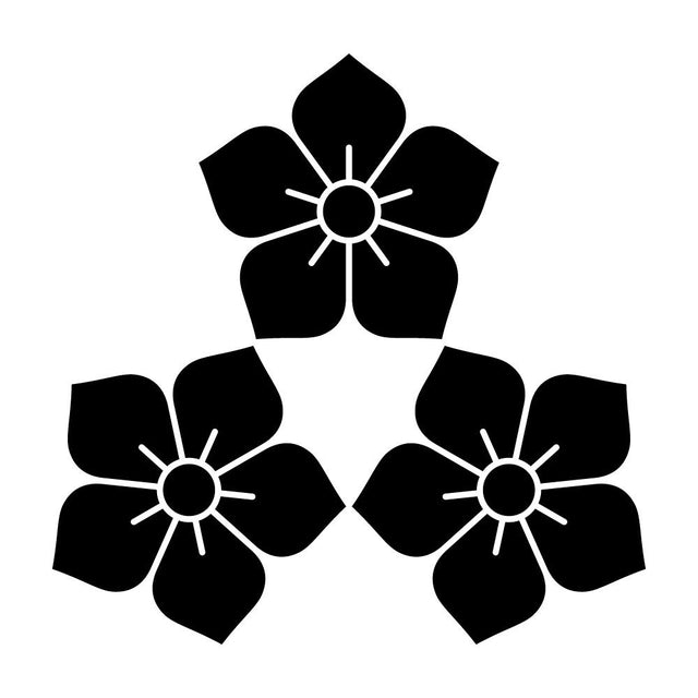尻合せ三つ桔梗紋