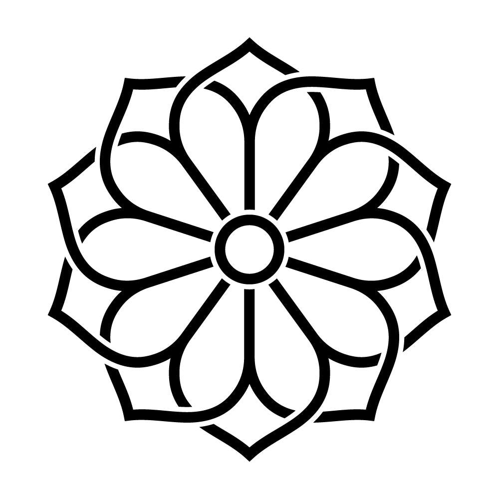 陰組み合わせ八重桔梗紋