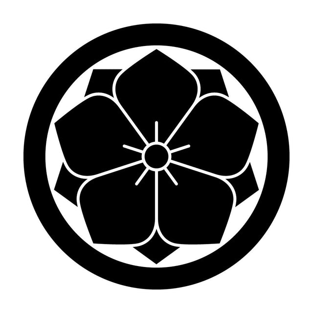 丸に八重桔梗紋