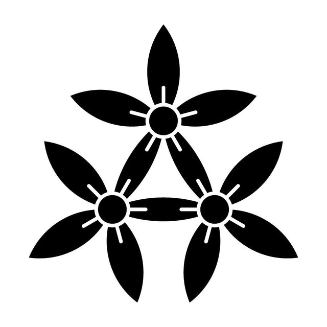 三つ持ち合い細桔梗紋
