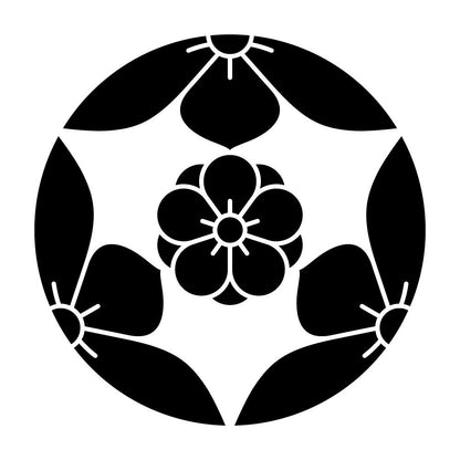 三つ割り桔梗に八重梅紋