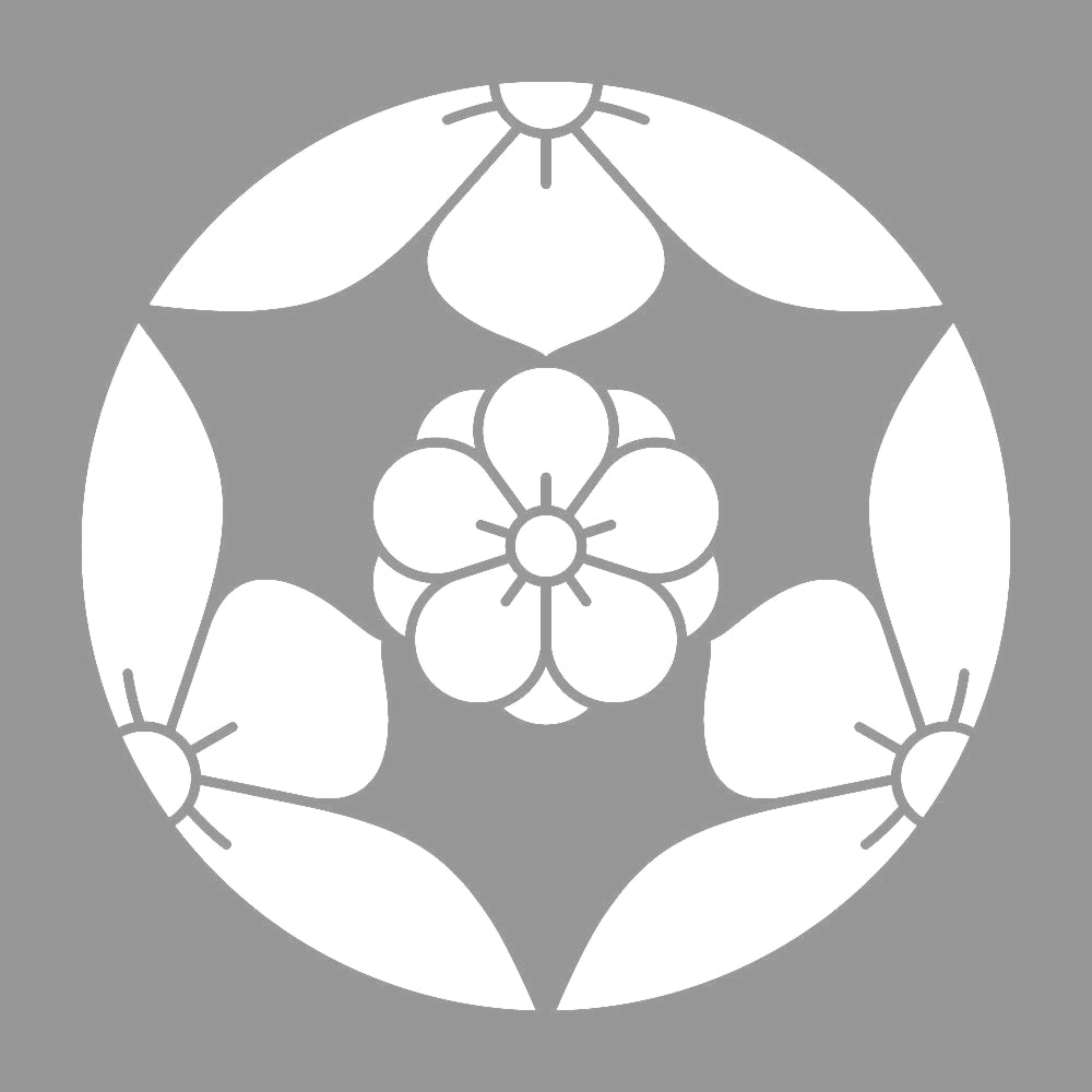 三つ割り桔梗に八重梅紋 7
