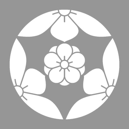 三つ割り桔梗に八重梅紋 7