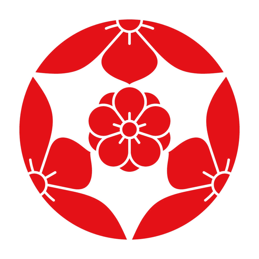 三つ割り桔梗に八重梅紋 8