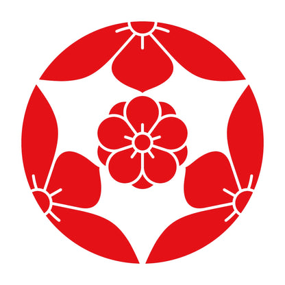 三つ割り桔梗に八重梅紋 8