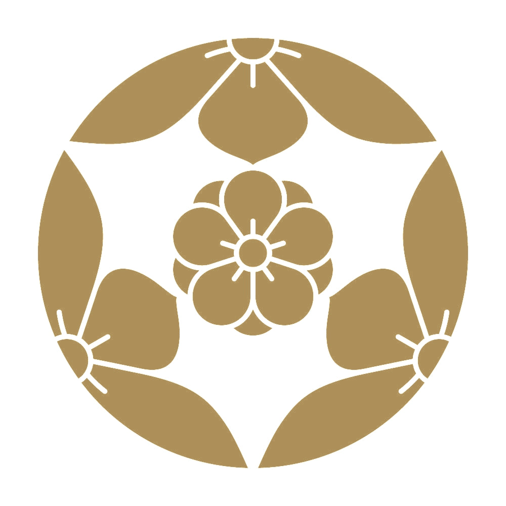 三つ割り桔梗に八重梅紋 9