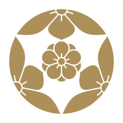 三つ割り桔梗に八重梅紋 9