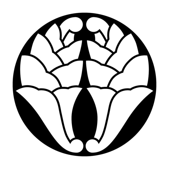 石持ち地抜き抱き杏葉紋