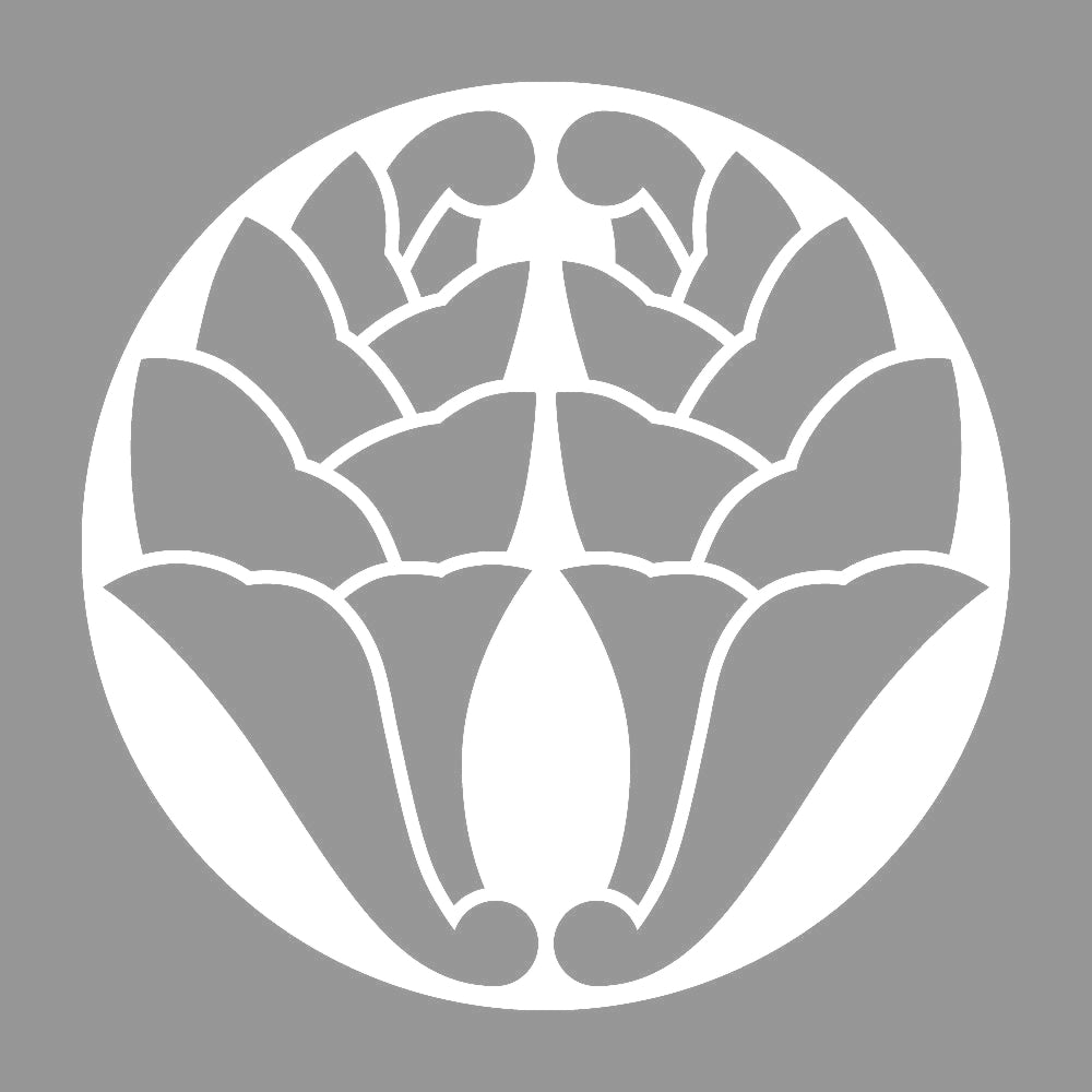 石持ち地抜き抱き杏葉紋 7