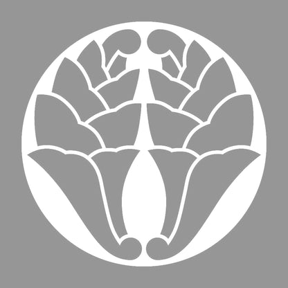 石持ち地抜き抱き杏葉紋 7