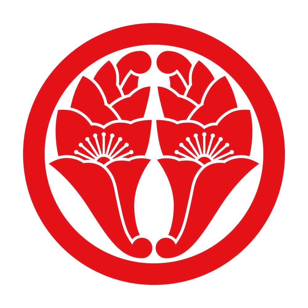 丸に抱き花杏葉紋 8