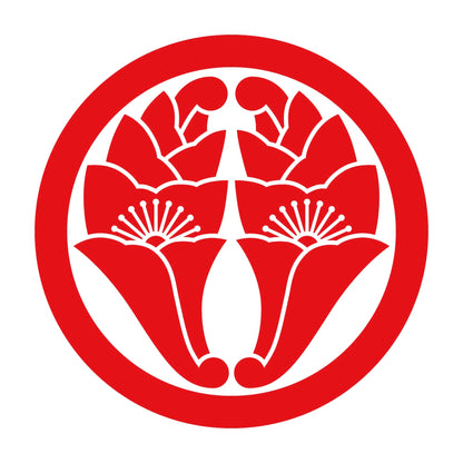 丸に抱き花杏葉紋 8