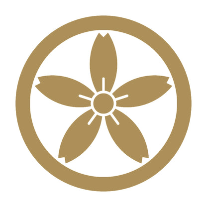 丸に細桜紋 9