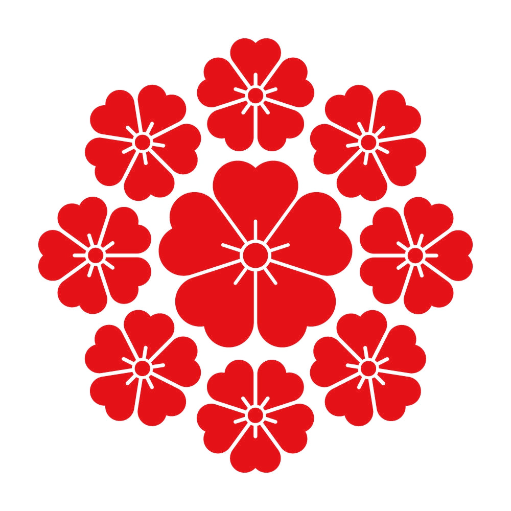 九曜桜紋 8
