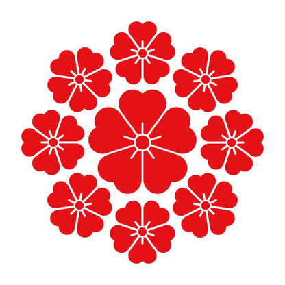九曜桜紋 8