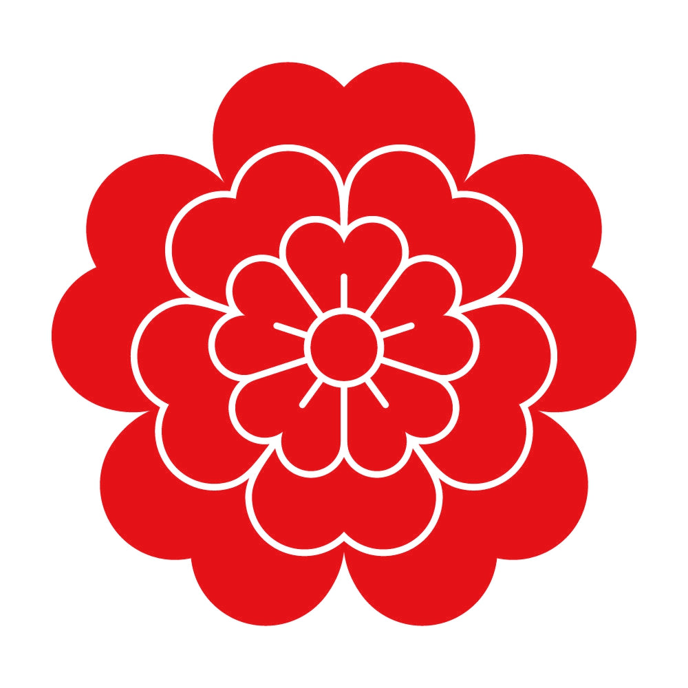 変わり八重桜紋 8