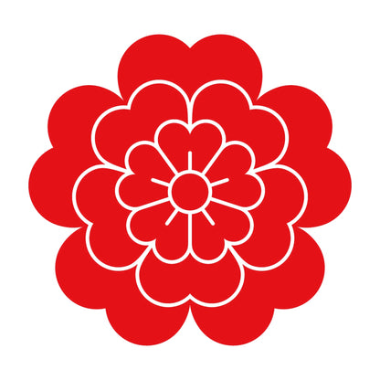 変わり八重桜紋 8