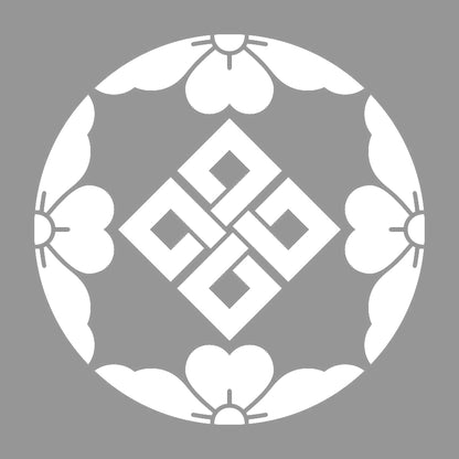 四つ割り桜結び四つ目紋 7