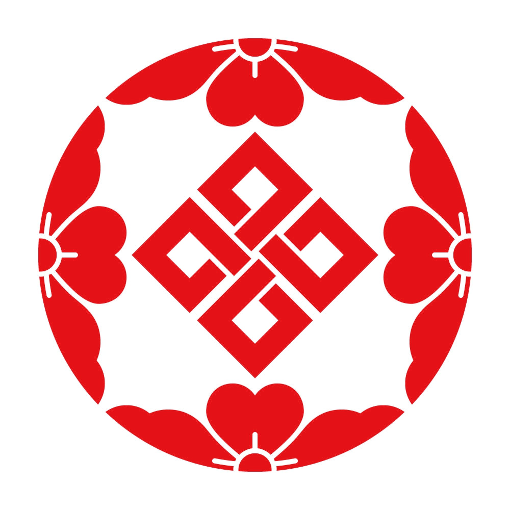 四つ割り桜結び四つ目紋 8