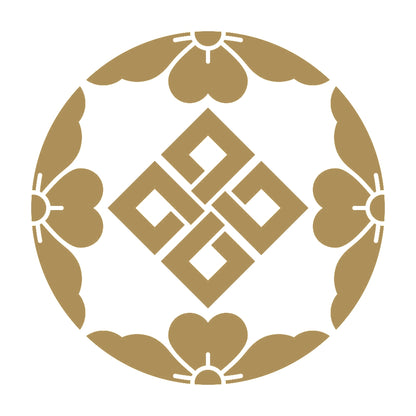 四つ割り桜結び四つ目紋 9