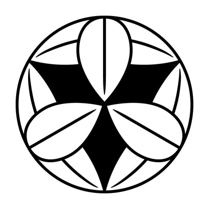 石持ち地抜き九枚笹紋