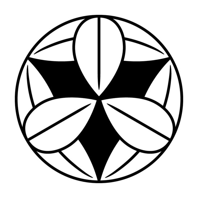 石持ち地抜き九枚笹紋