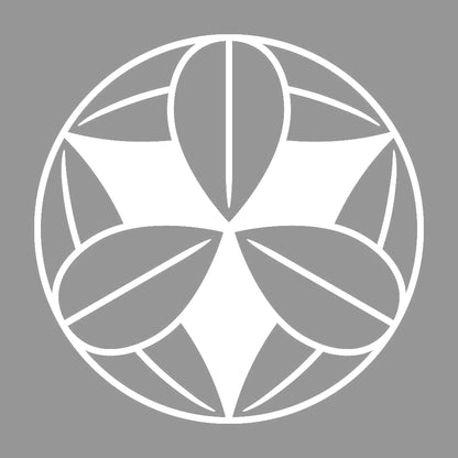 石持ち地抜き九枚笹紋 7