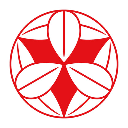 石持ち地抜き九枚笹紋 8