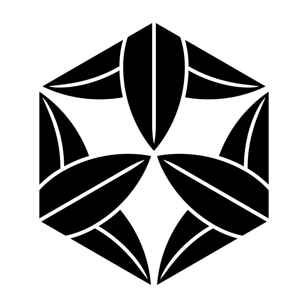 亀甲九枚笹紋