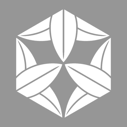 亀甲九枚笹紋 7