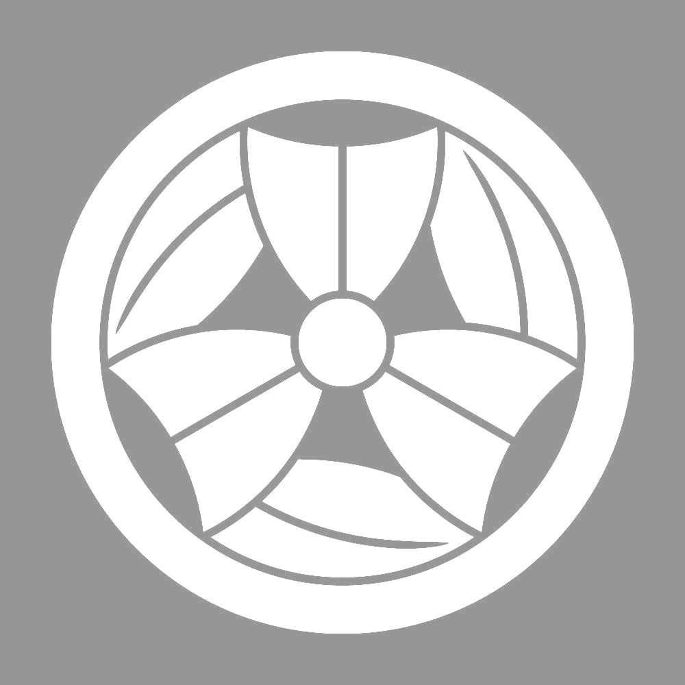 丸に三つ折り笹紋 7